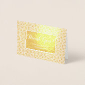 アラビパーソナライズされたア実在ク金フォイルありがとう 箔カード (正面)