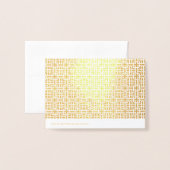 アラビパーソナライズされたア実在ク金フォイルありがとう 箔カード (裏面封筒付き)