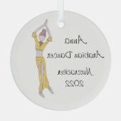 アラビパーソナライズされたア形見 ガラスオーナメント (裏面)