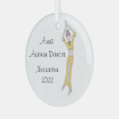 アラビパーソナライズされたア形見 ガラスオーナメント (正面左)