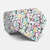 アラビモダンア文字パターンタイ ネクタイ (ロール)