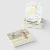 アラビ感動的アホース引用文パーソナライズされた ストーンコースター (横)