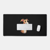 アラビ最高のア・グレイハウンド長袖T-Shiとの生活 デスクマット (キーボード&マウス)