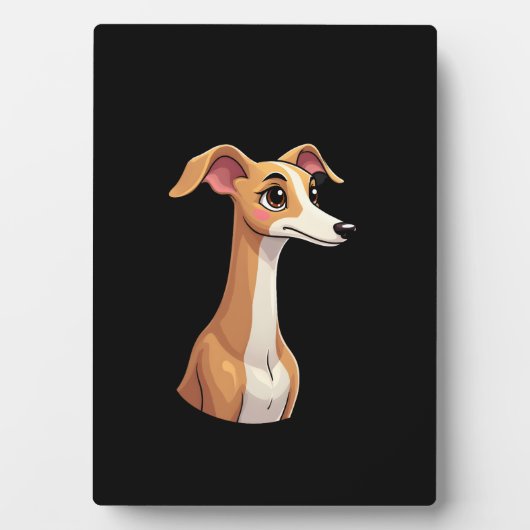 アラビ最高のア・グレイハウンド長袖T-Shiとの生活 フォトプラーク (正面)