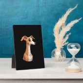 アラビ最高のア・グレイハウンド長袖T-Shiとの生活 フォトプラーク (側面)