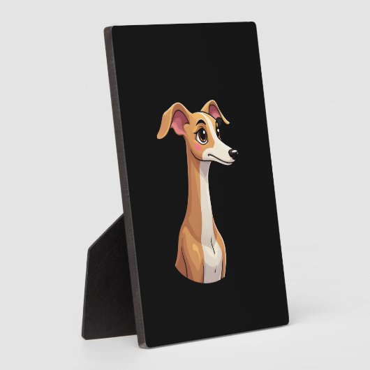 アラビ最高のア・グレイハウンド長袖T-Shiとの生活 フォトプラーク (側面)