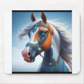 アラビ絵を描アホースポートレート マウスパッド (正面)