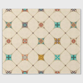 アラビ語、カラフルとのシームレスなパッチワークタイル ラッピングペーパー (フラット)