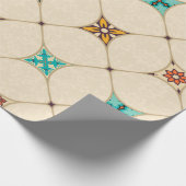 アラビ語、カラフルとのシームレスなパッチワークタイル ラッピングペーパー (角)