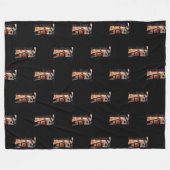 アラファンシースカ彫刻トーテムポール写真デザイン フリースブランケット (正面(横))