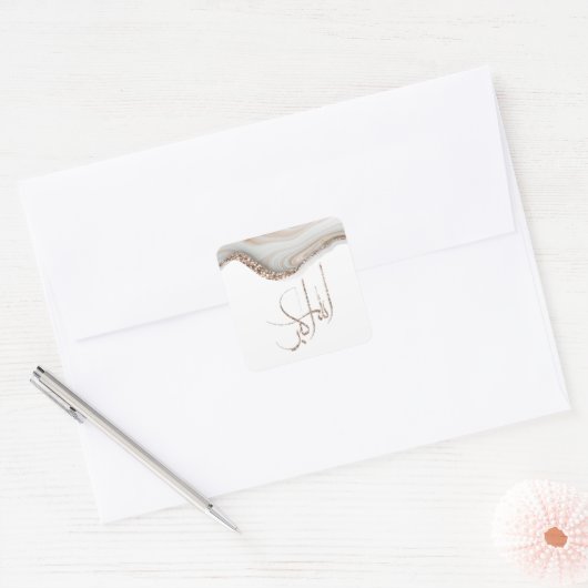 アラフアクバルモダンタイポグラフィデザインミニマル スクエアシール (封筒)