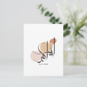 アラフアクバルモダン、アラビア書道、الله أكبر ポストカード (スタンド正面)