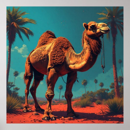アラブの砂漠風景 - インテリア・ギフトに 🌴🐪 ポスター (正面)