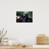 アラブの馬の引っかき ポスター (キッチン)