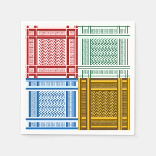 アラブシェマーフスカーフ紙ナプキンス スタンダードカクテルナプキン (正面)