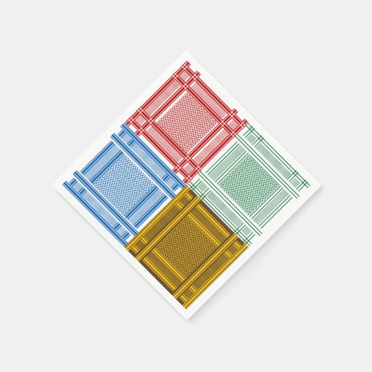 アラブシェマーフスカーフ紙ナプキンス スタンダードカクテルナプキン (角)