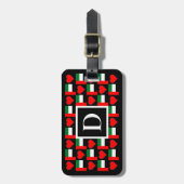 アラブパーソナライズされた首長国統一された首長国連邦国旗のカスタム ラゲッジタグ (正面縦)