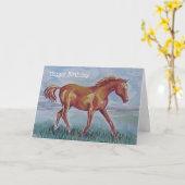 アラブホース誕生日 カード (黄色い花)