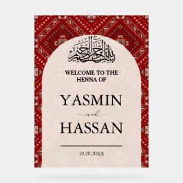 アラブモダンヘナ歓迎結婚の入口 アクリルサイン