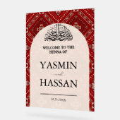 アラブモダンヘナ歓迎結婚の入口 アクリルサイン (傾斜)