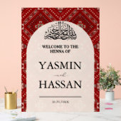 アラブモダンヘナ歓迎結婚の入口 アクリルサイン (ウェディング)