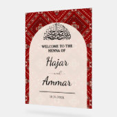 アラブモダンヘナ歓迎結婚の入口 アクリルサイン (傾斜)