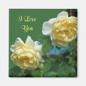 アラブユーイエローローズフラワーフォトマグネット マグネット (正面)