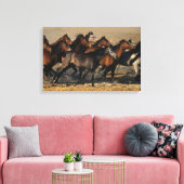 アラブランニングスの砂漠の キャンバスプリント (インサイチュ (リビング))