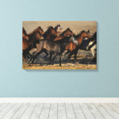 アラブランニングスの砂漠の キャンバスプリント (インサイチュ (ウッドフロア))