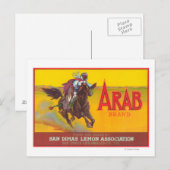 アラブレモンラベルサンディマス、カリフォルニア州 ポストカード (正面/裏面)