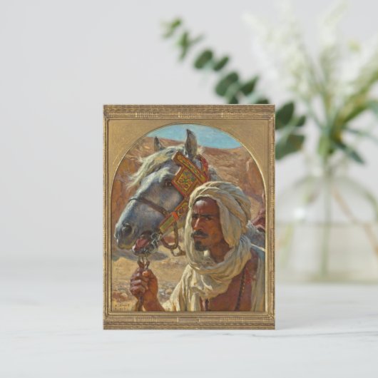 アラブ人と彼の馬バイジネ ポストカード (スタンド正面)