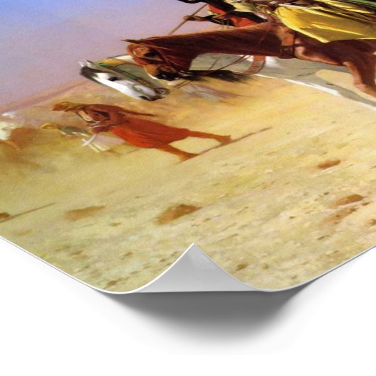 アラブ人ジャン=レオン・ジェロームによって砂漠を横断 ポスター (角)