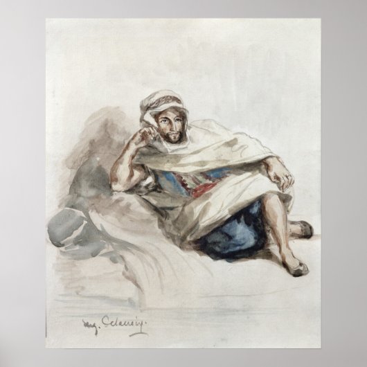 アラブ人坐像 ポスター (正面)