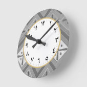 アラブ数字時計アラビア数字 ラウンド壁時計 (傾斜)