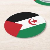 アラブ民主共和国国旗 ラウンドペーパーコースター (アングル)