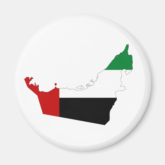 アラブ統一された首長国の国旗の地図の形の記号 マグネット (正面)