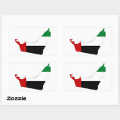 アラブ統一された首長国の国旗の地図の形の記号 長方形シール (シート)