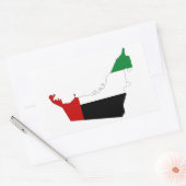 アラブ統一された首長国の国旗の地図の形の記号 長方形シール (封筒)