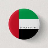 アラブ統一された首長国ボタン、愛国的なアラブ首長国連邦国旗 缶バッジ (正面)