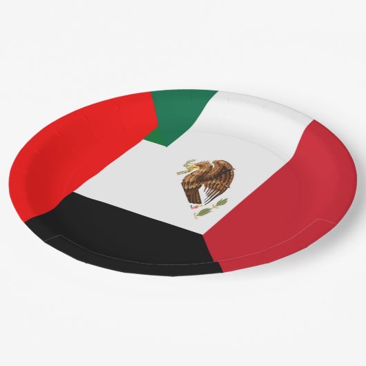 アラブ統一された首長国メキシコ国旗9"紙プレート ペーパープレート (アングル)