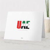 アラブ統一された首長国連邦の国旗の色タイポグラフィ カード (裏面)