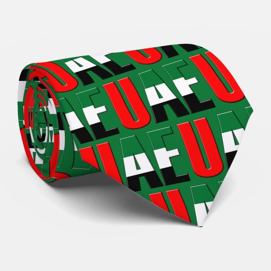 アラブ統一された首長国連邦国旗のタイポグラフィパターン ネクタイ (ロール)