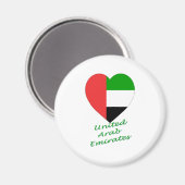 アラブ統一された首長国連邦国旗のハート マグネット (正面/裏面)