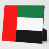 アラブ統一された首長国連邦国旗のプラーク フォトプラーク (側面)