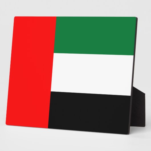 アラブ統一された首長国連邦国旗のプラーク フォトプラーク (側面)