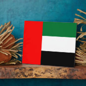 アラブ統一された首長国連邦国旗のプラーク フォトプラーク (側面)