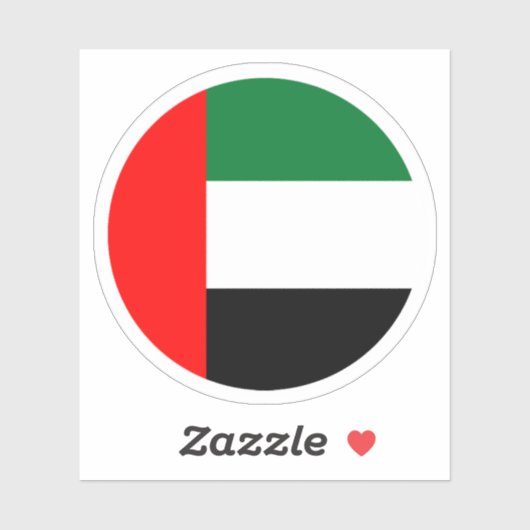 アラブ統一された首長国連邦国旗の丸いシール シール (シート)