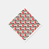 アラブ統一された首長国連邦国旗の色タイポグラフィ スタンダードカクテルナプキン (角)