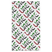 アラブ統一された首長国連邦国旗の色タイポグラフィ スモールペーパーバッグ (裏面)