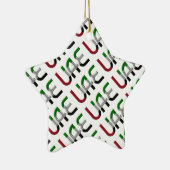 アラブ統一された首長国連邦国旗の色タイポグラフィ セラミックオーナメント (右)